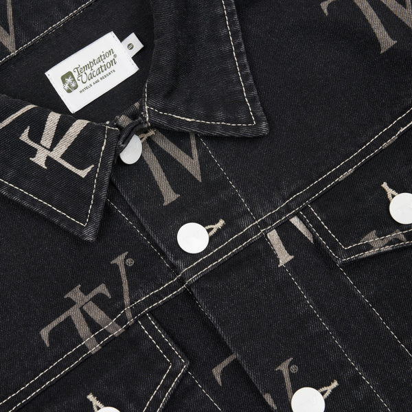 Monogram Denim Jacket - Washed Noir